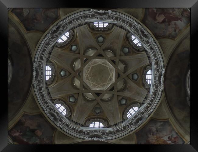 St Lawrence Church Dome Turin Italy Framed Print by Mark Borg