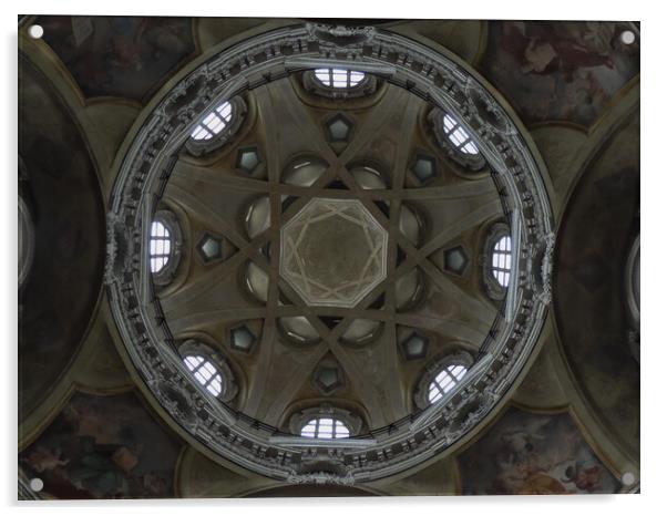 St Lawrence Church Dome Turin Italy Acrylic by Mark Borg