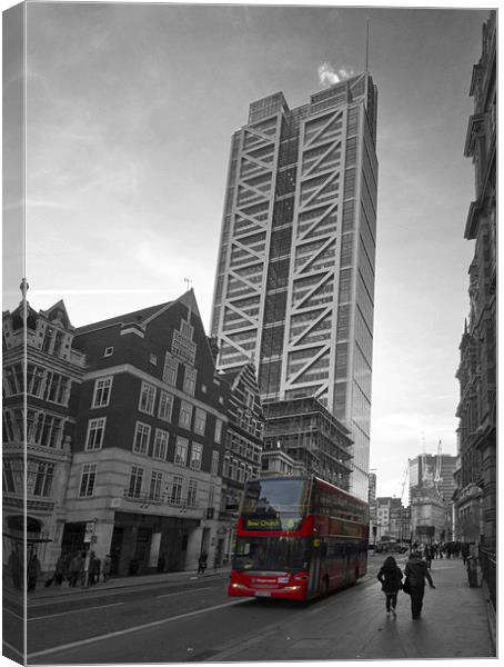 Heron Tower London black and white Canvas Print by David French