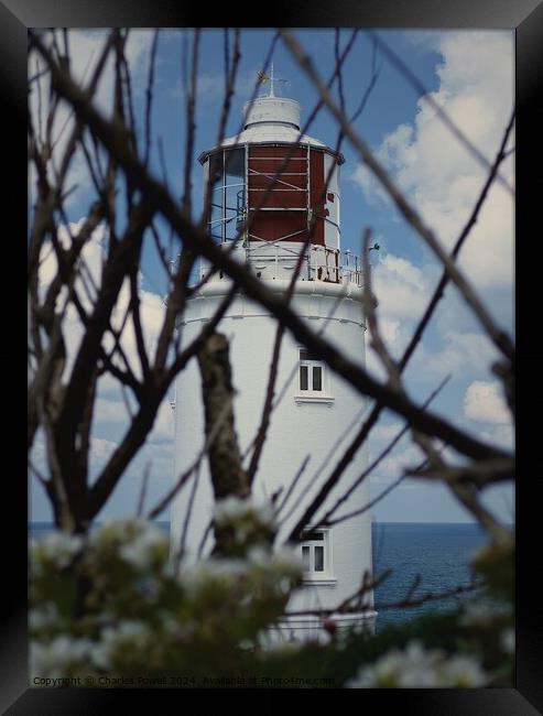 Trevose head lighthouse Framed Print by Charles Powell