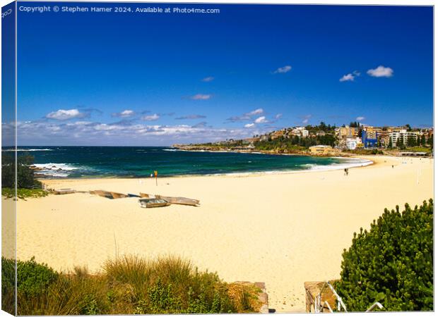 Coogee Beach Canvas Print by Stephen Hamer