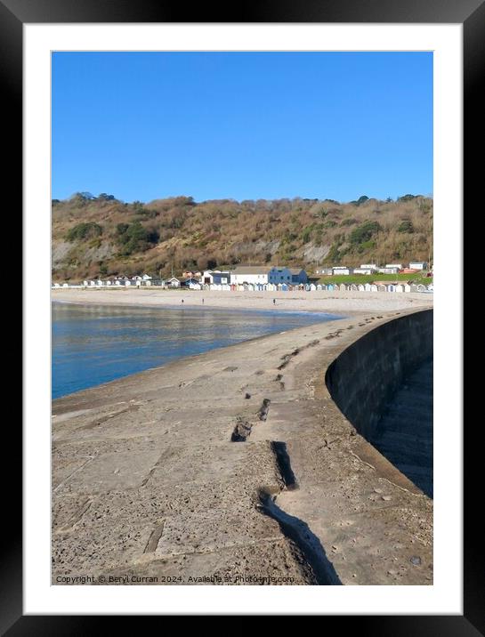 Lyme Regis Framed Mounted Print by Beryl Curran