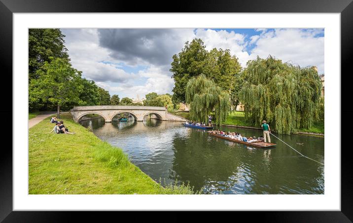 Punting in Cambridge Framed Mounted Print by Jason Wells
