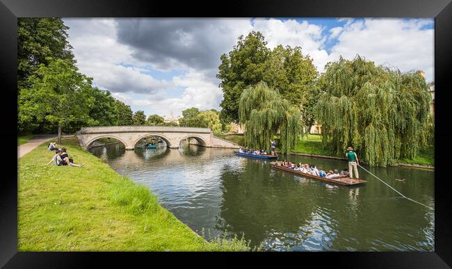 Punting in Cambridge Framed Print by Jason Wells