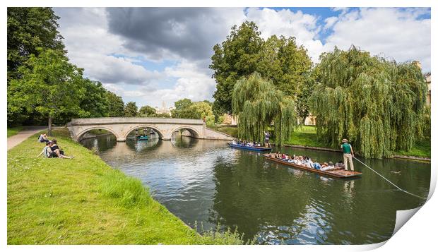 Punting in Cambridge Print by Jason Wells