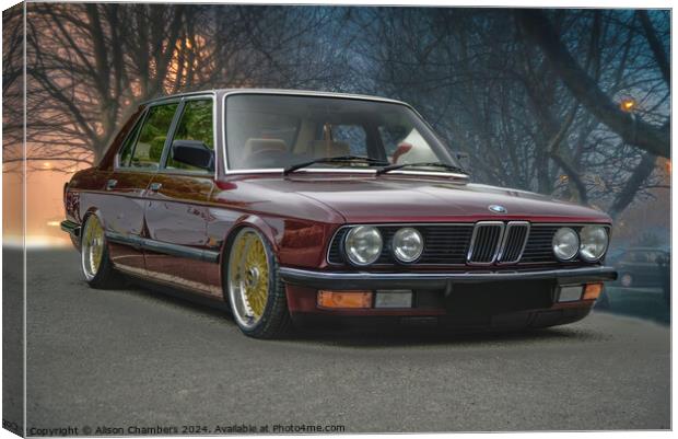 Classic 1984 BMW Canvas Print by Alison Chambers