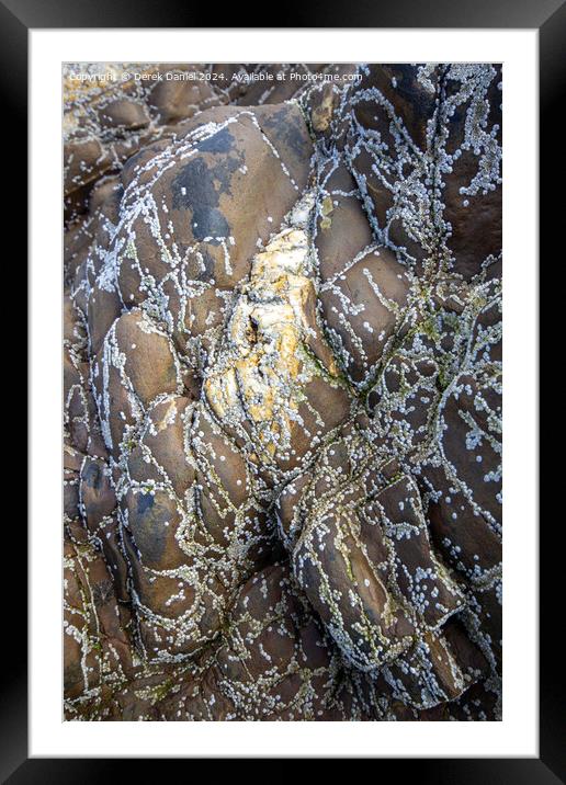 Rock Textures Framed Mounted Print by Derek Daniel