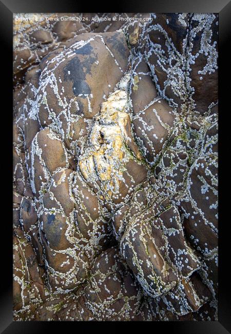 Rock Textures Framed Print by Derek Daniel