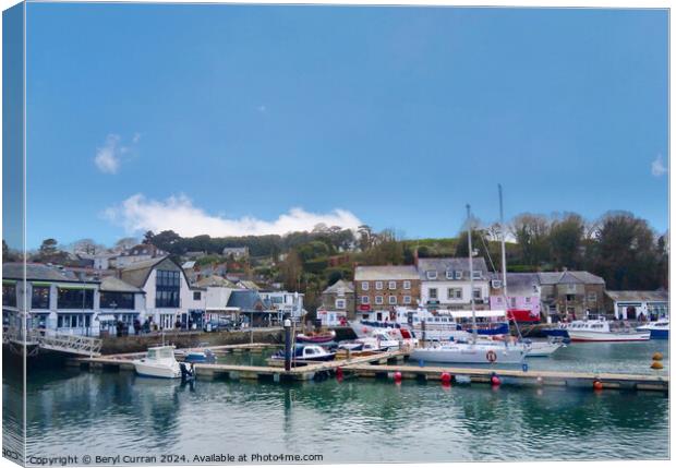 Padstow Harbour Canvas Print by Beryl Curran