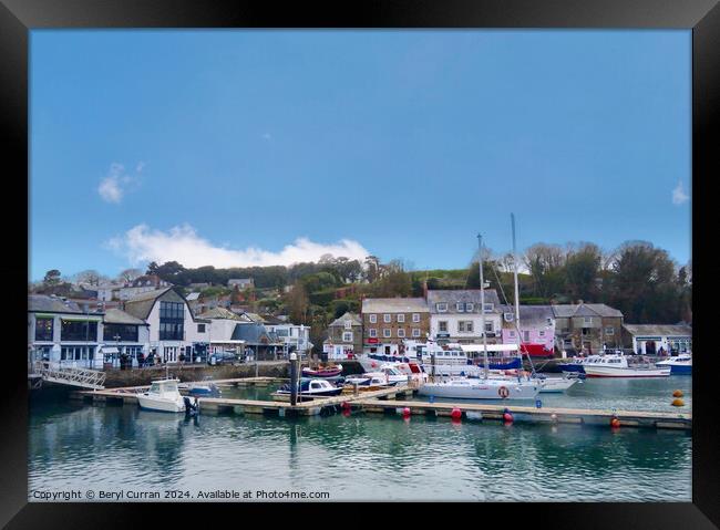 Padstow Harbour Framed Print by Beryl Curran