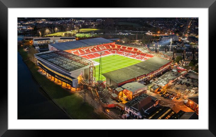 The City Ground Framed Mounted Print by Apollo Aerial Photography