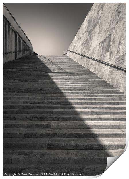 Valletta City Gate Steps Print by Dave Bowman