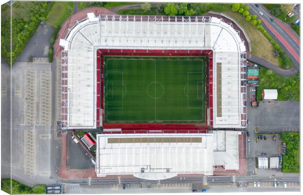 bet365 Stadium Top View Canvas Print by Apollo Aerial Photography