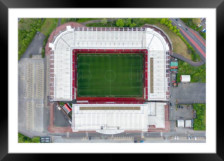 bet365 Stadium Top View Framed Mounted Print by Apollo Aerial Photography