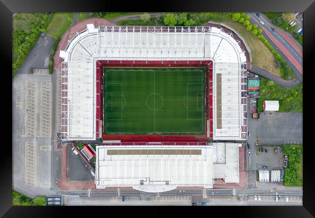 bet365 Stadium Top View Framed Print by Apollo Aerial Photography