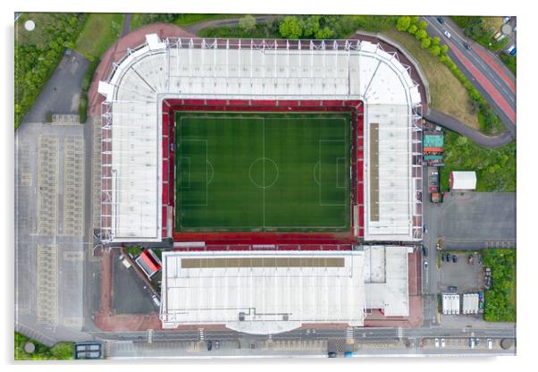 bet365 Stadium Top View Acrylic by Apollo Aerial Photography
