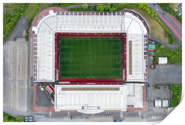 bet365 Stadium Top View Print by Apollo Aerial Photography