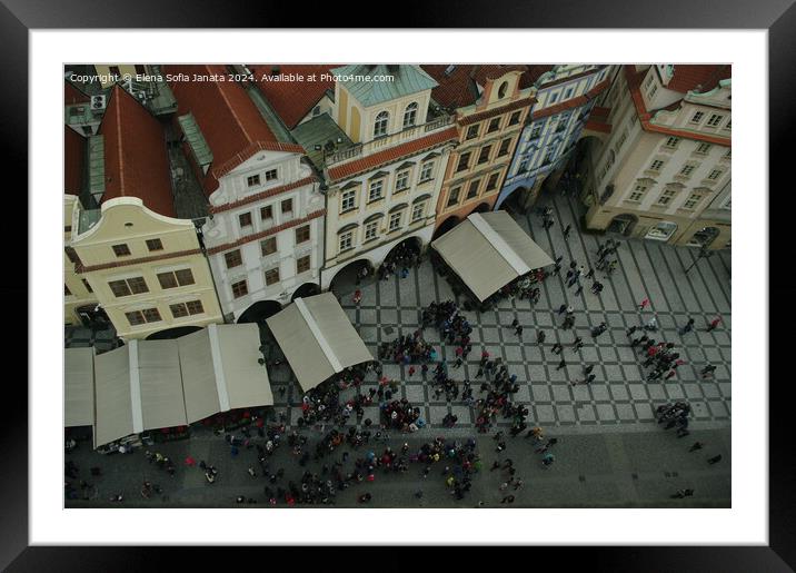 Prague's old Town Square Framed Mounted Print by Elena Sofia Janata
