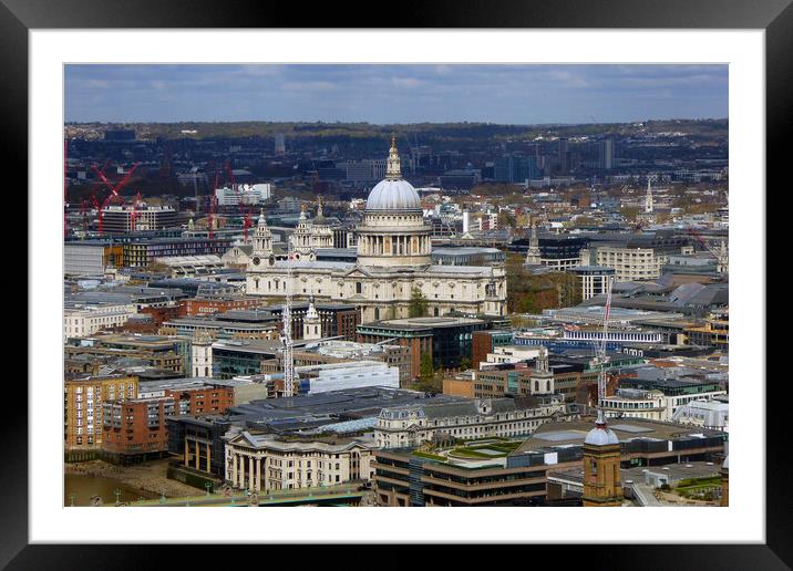 St Paul's Cathedral London England Framed Mounted Print by Andy Evans Photos