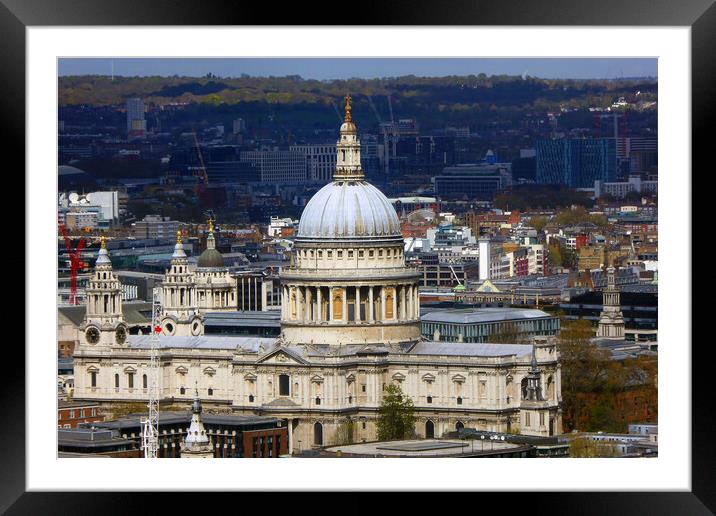St Paul's Cathedral London England Framed Mounted Print by Andy Evans Photos