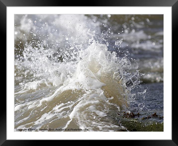 Wave Framed Mounted Print by Bernie Condon