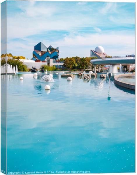 Futuroscope attraction fun park, vertical view. Photography take Canvas Print by Laurent Renault