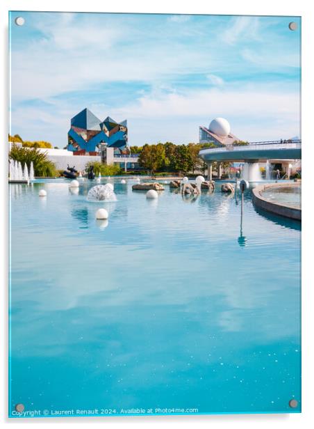 Futuroscope attraction fun park, vertical view. Photography take Acrylic by Laurent Renault