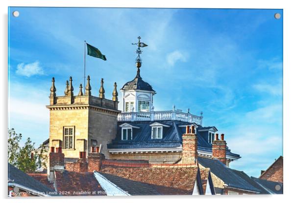 Rooftops of Abingdon Acrylic by Ian Lewis
