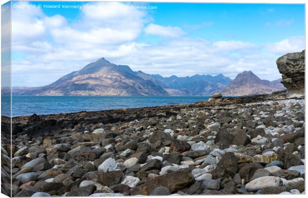 The Cuillins from Elgol, Isle of Skye, Scotland Canvas Print by Howard Kennedy
