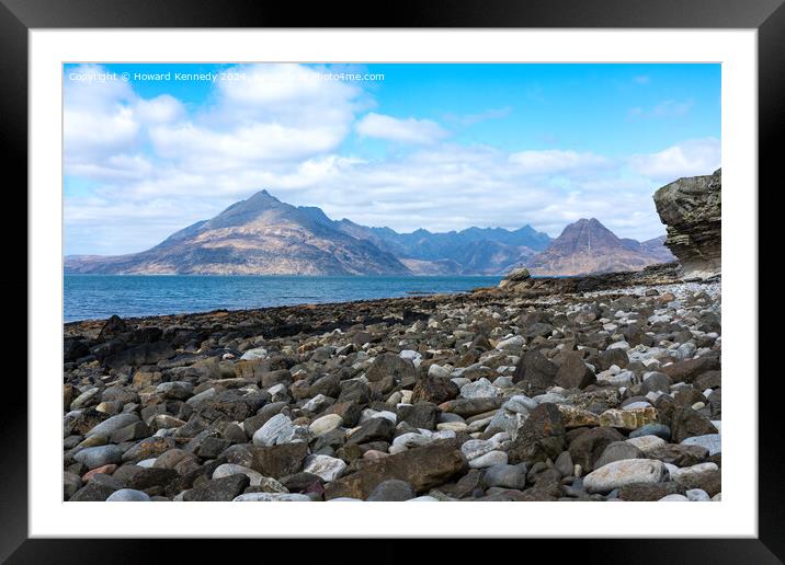 The Cuillins from Elgol, Isle of Skye, Scotland Framed Mounted Print by Howard Kennedy