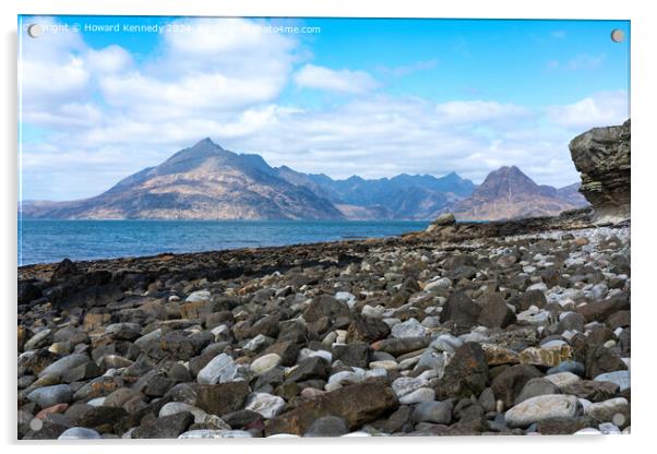 The Cuillins from Elgol, Isle of Skye, Scotland Acrylic by Howard Kennedy
