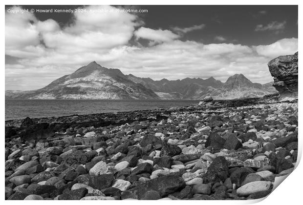 The Cuillins from Elgol, Isle of Skye, Scotland Print by Howard Kennedy