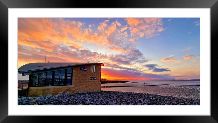 Morecambe Bay Sunset Framed Mounted Print by Michele Davis