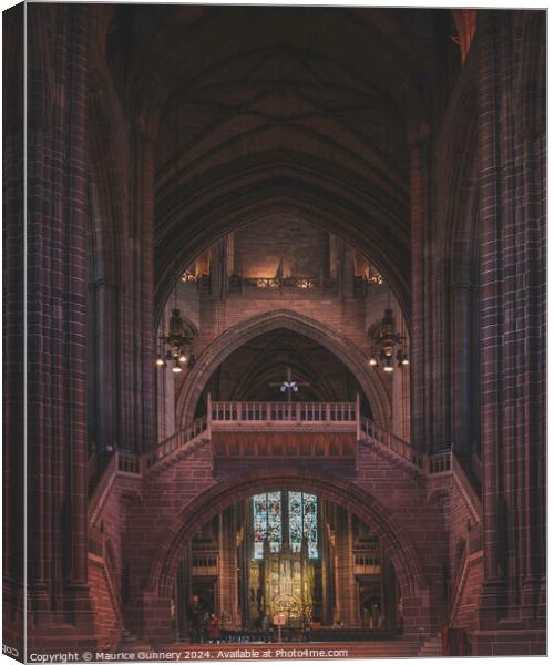 Facing The altar in the anglican Canvas Print by Maurice Gunnery