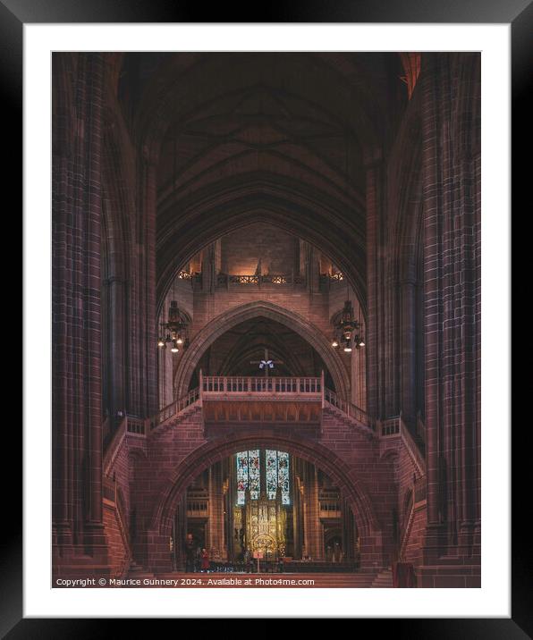 Facing The altar in the anglican Framed Mounted Print by Maurice Gunnery