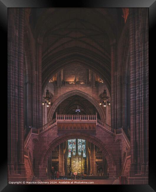 Facing The altar in the anglican Framed Print by Maurice Gunnery