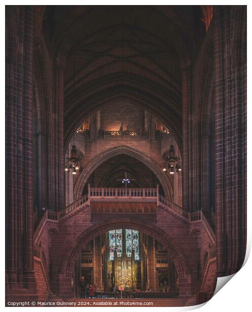 Facing The altar in the anglican Print by Maurice Gunnery