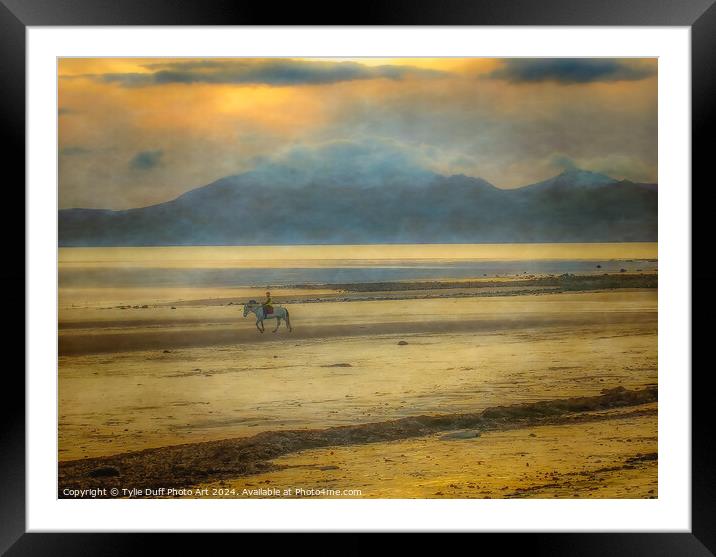 Horse and Rider At Sunset Framed Mounted Print by Tylie Duff Photo Art