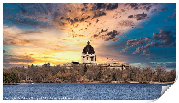 Legislative Assembly of Saskatchewan Print by Edison George