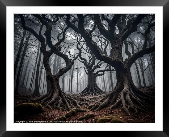 Dark Forest Framed Mounted Print by Tom McPherson