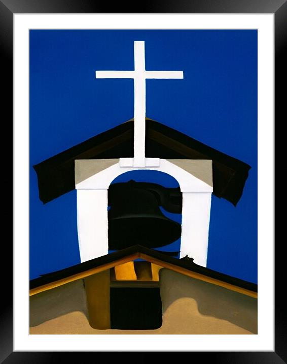 Georgia OKeeffe - Church Steeple Framed Mounted Print by Welliam Store