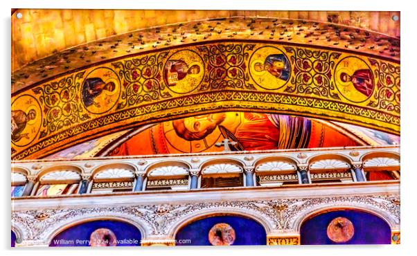 Dome Crusader Church of the Holy Sepulchre Jerusalem Israel Acrylic by William Perry