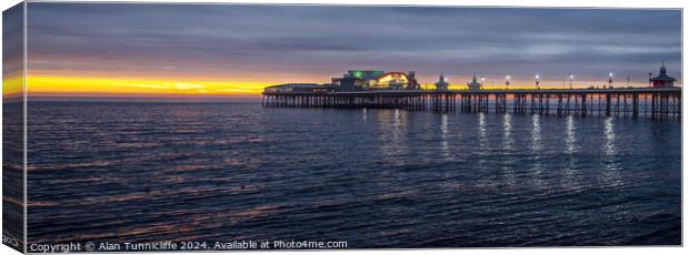 blackpool north pier Canvas Print by Alan Tunnicliffe