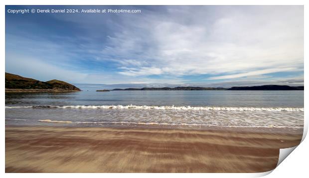 Firemore Sands, Poolewe (panoramic) Print by Derek Daniel