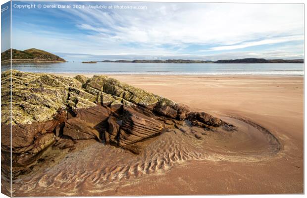 Firemore Sands, Poolewe Canvas Print by Derek Daniel