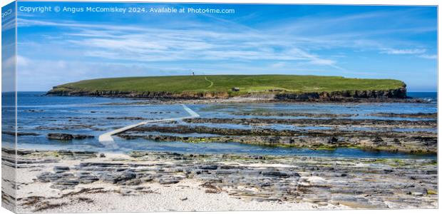 Brough of Birsay, Mainland Orkney Canvas Print by Angus McComiskey