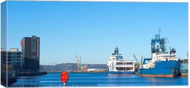 Port Of Leith Canvas Print by Alison Chambers