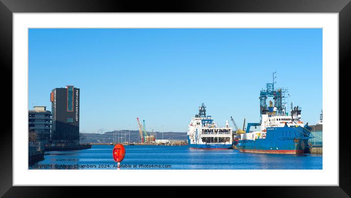 Port Of Leith Framed Mounted Print by Alison Chambers