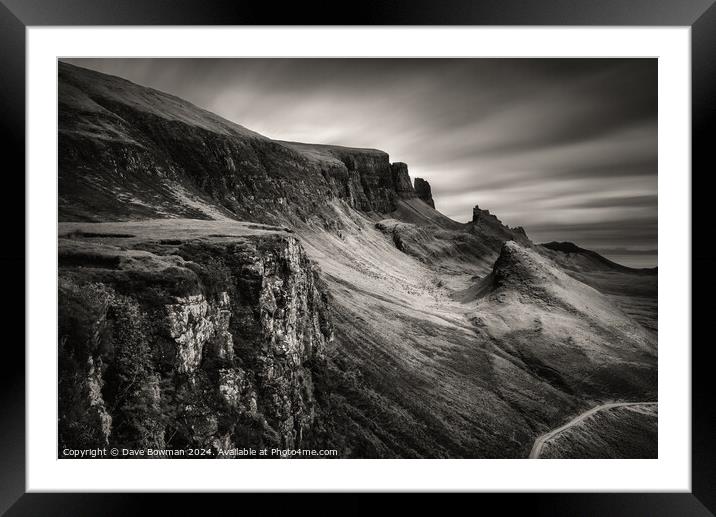 Quiraing Solitude Framed Mounted Print by Dave Bowman