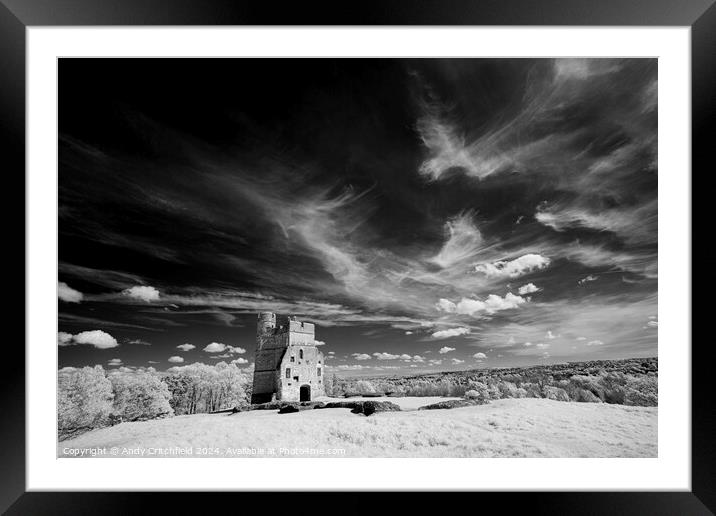 Donnington Castle against clouds Framed Mounted Print by Andy Critchfield